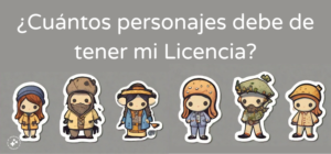 ¿Cuántos personajes debe tener mi licencia?