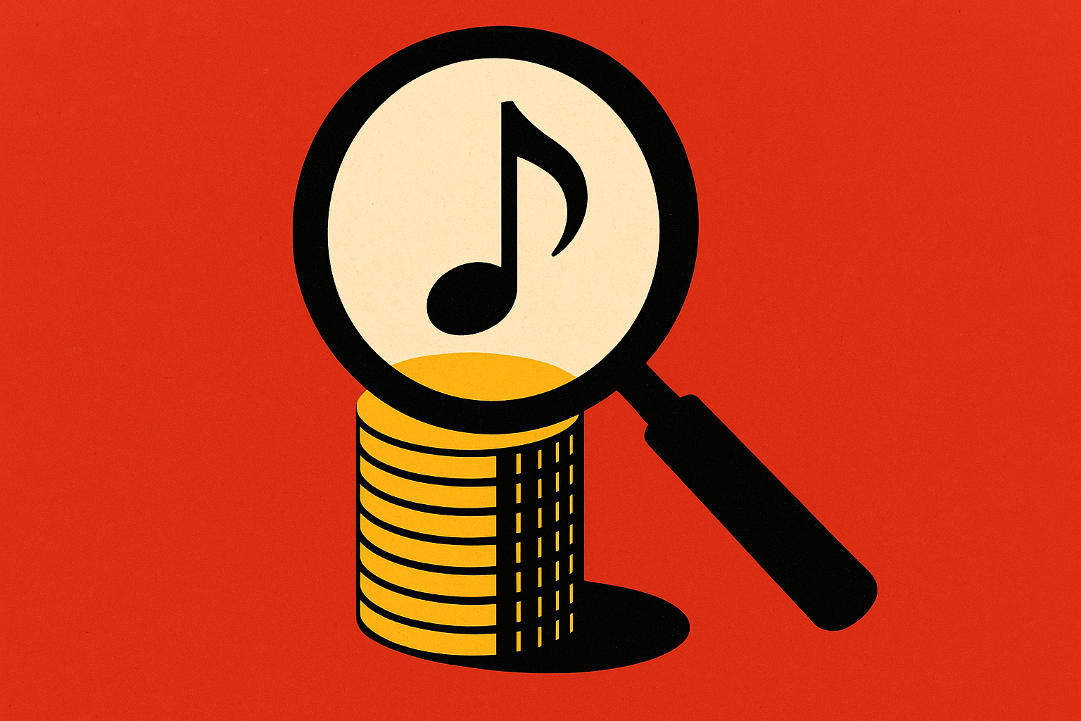 Ilustración conceptual de auditoría de regalías en el licensing