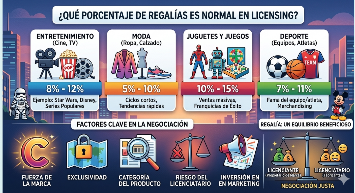 Qué porcentaje de regalías es normal