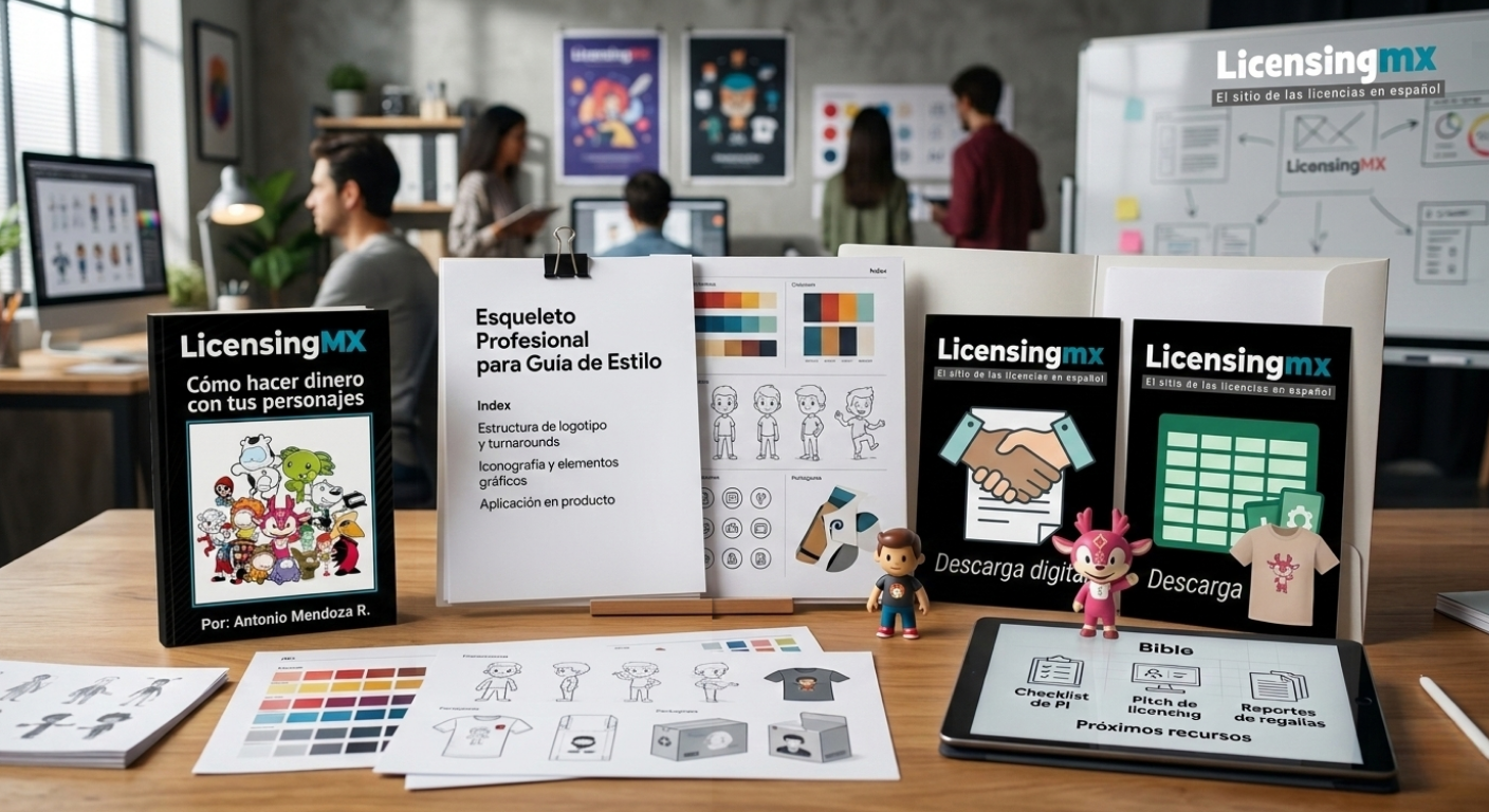 Recursos digitales para desarrollar y licenciar propiedad intelectual como guías de estilo, contratos de licencia y herramientas para creadores.