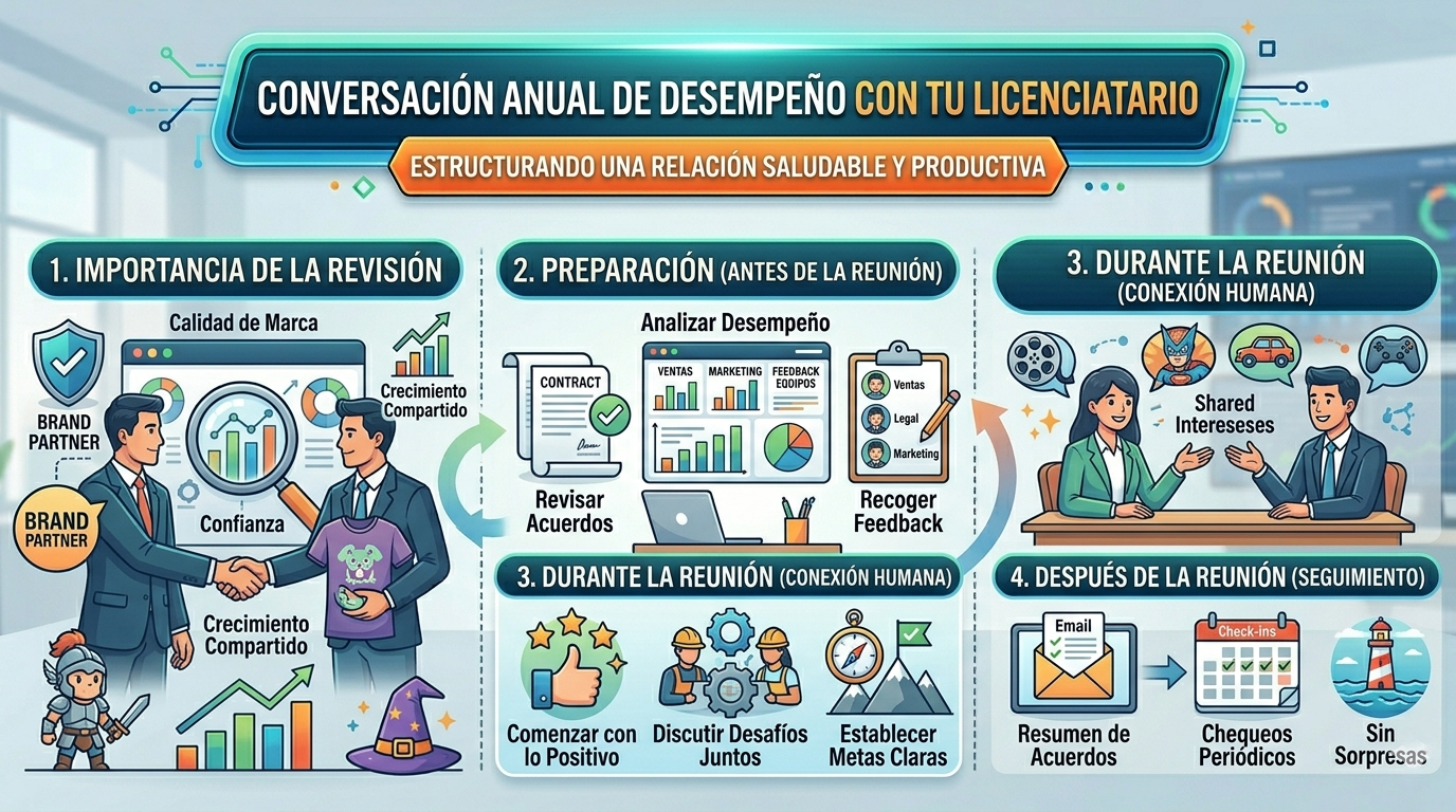 Cómo llevar una conversación anual de desempeño con tu licenciatario