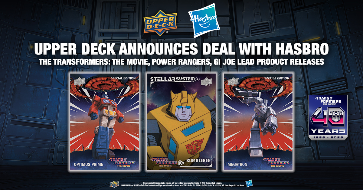 Upper Deck se asocia con Hasbro para cartas coleccionables de Transformers