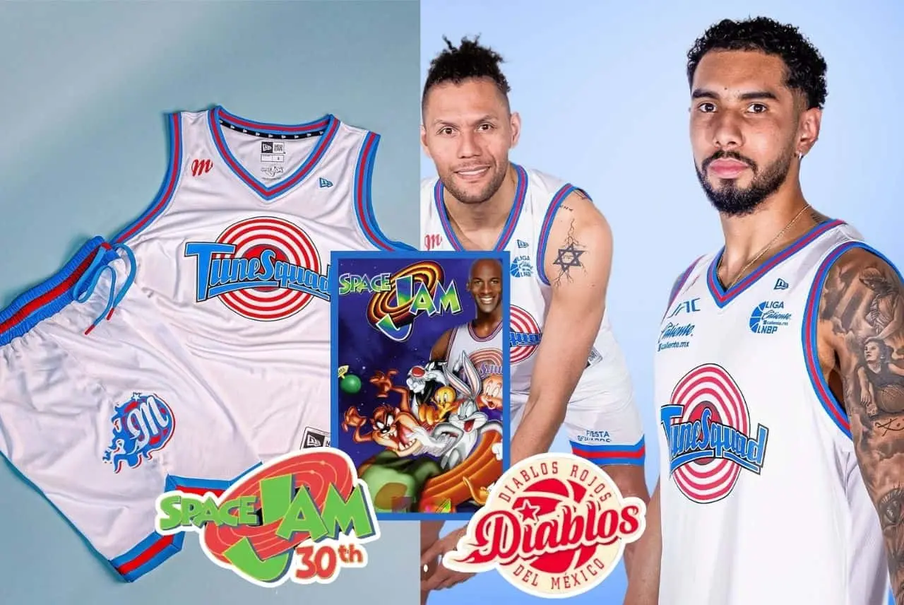Diablos Rojos Basquetbol x Space Jam collaboration